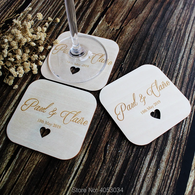 Деревянный свадебный стол Coaster Favours-индивидуализированный Keepsake Favour для гостей