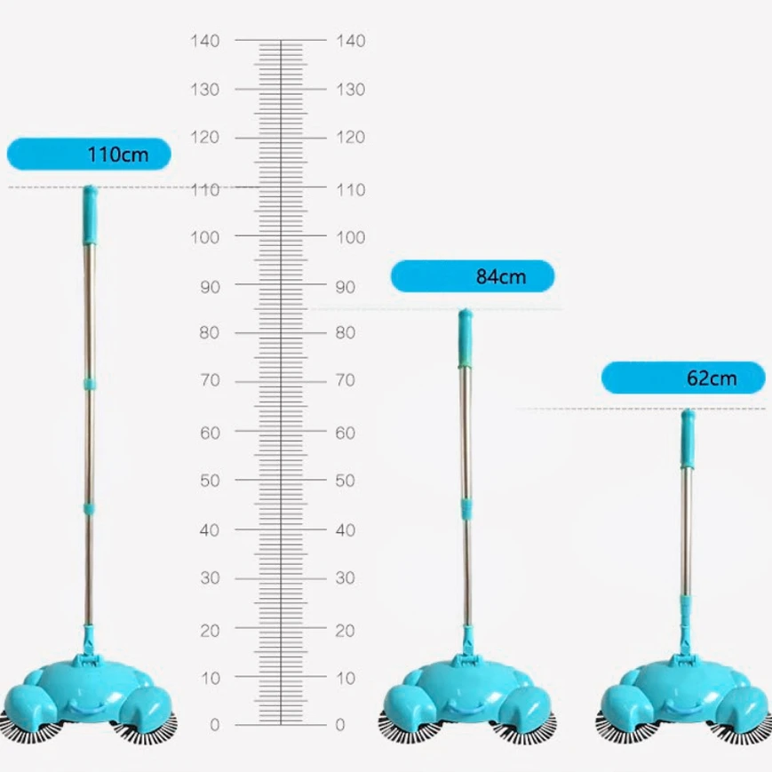 3 в 1 подметальная машина из нержавеющей стали, нажимной тип, ручная нажимная волшебная ручка для совка, метлы, бытовая Чистящая ручная подметальная машина