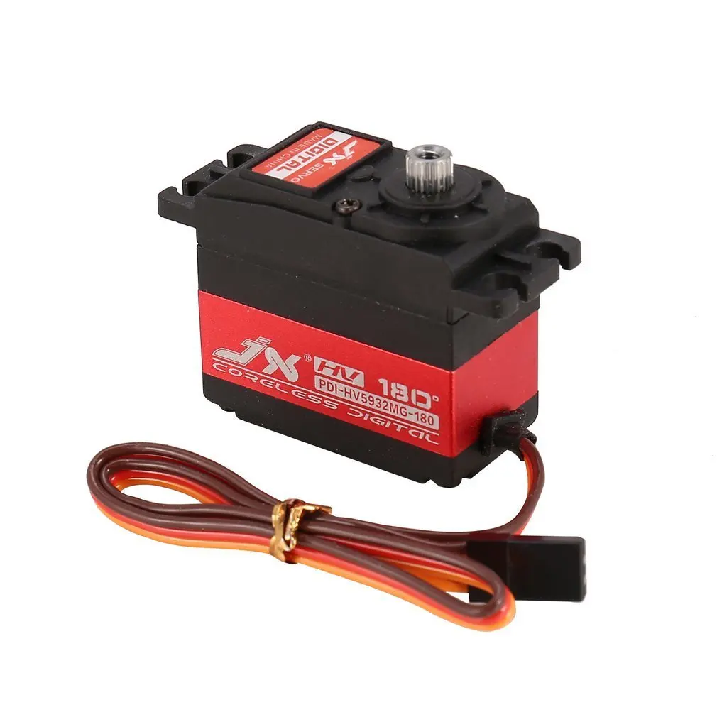 

JX PDI-HV5932MG 20KG 180 degree Steering Digital Metal Gear Coreless Servo with High Torque for RC Car Boat Robot Airplane Drone