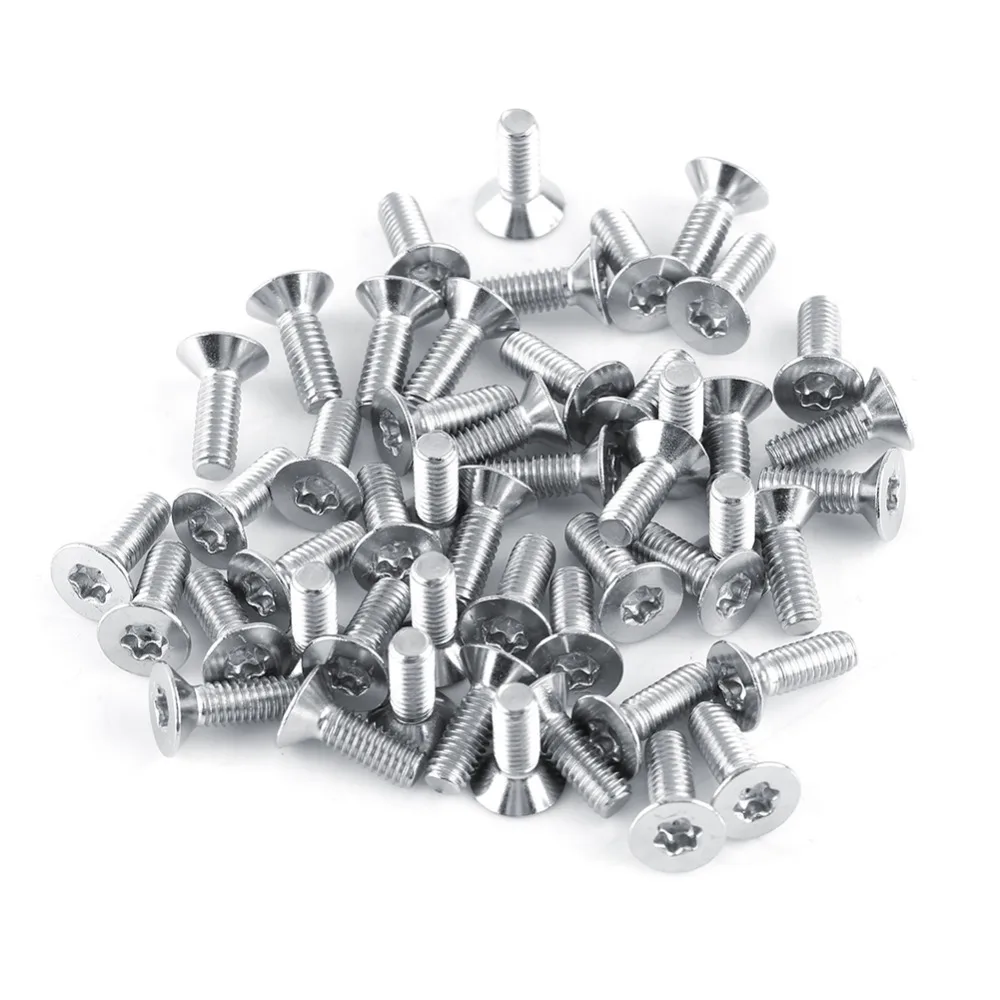 

New 50Pcs M4 Six-Lobe Screw Flat Head Star Drive Machine Screws Bolts Stainless Steel M4 Woodworking Screws Fastener Hardware