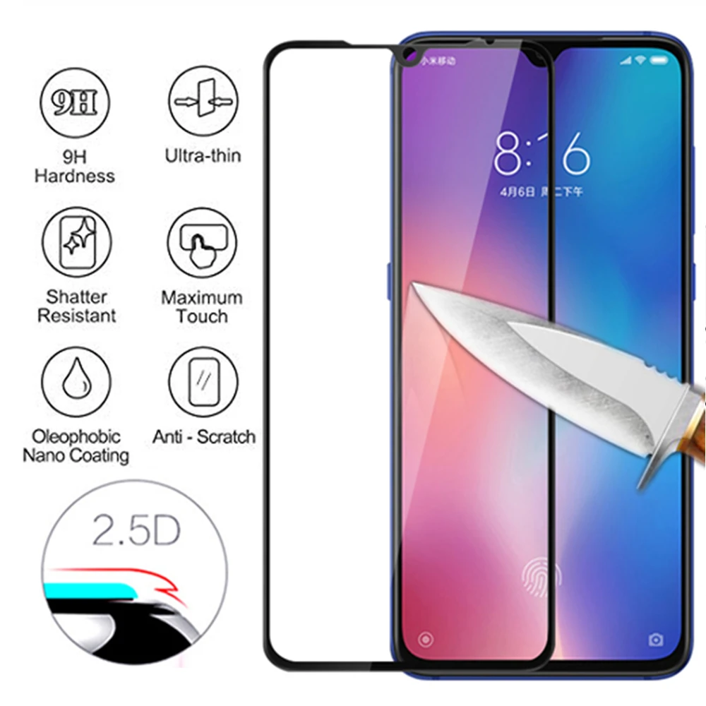 Закаленное стекло для Xiaomi mi 9 9SE 8 lite F1 Защитная пленка для Red mi Note 7 6 5 Pro 6 6A 5Plus 4 Red mi 7 GO пленка, чехол для телефона
