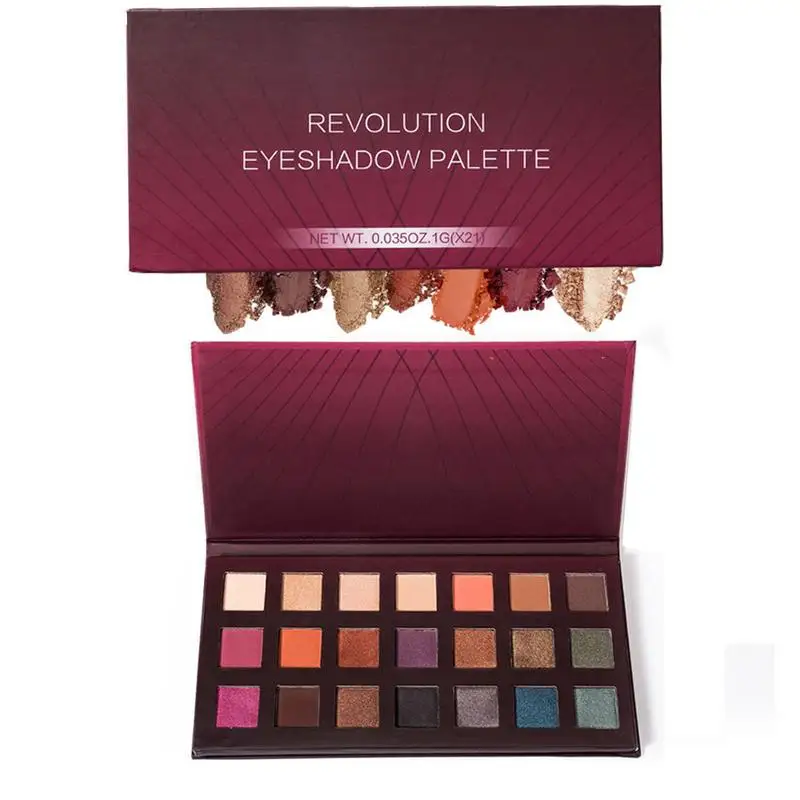 

21 Color Matte Glitter Eye Shadow Palette High-coloring Long-lasting Makeup Tray Without Smudge Cosmetic Palette For Women Girl