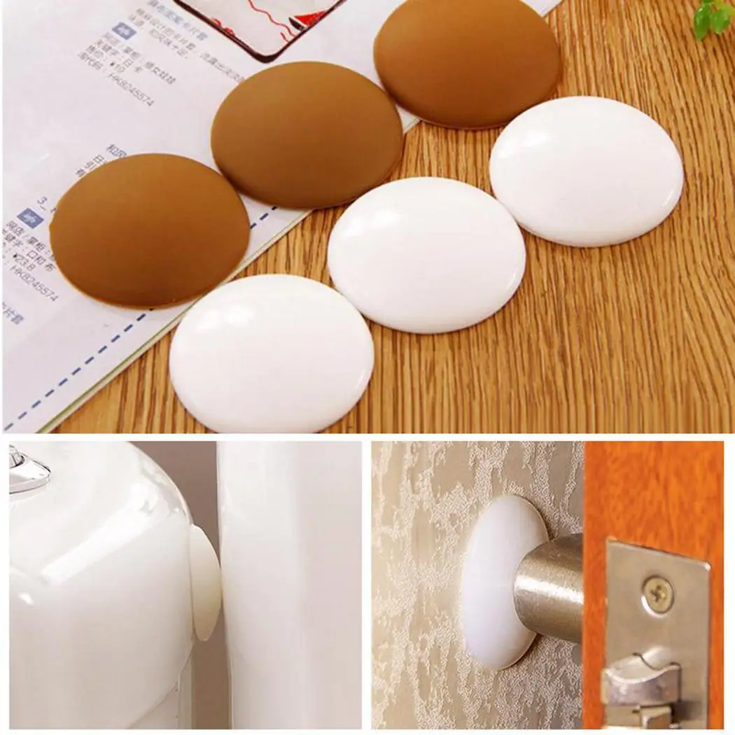 

Silicone Gel Wall Door Handle Multi-function Anti-crash about 0.008kg Random Pad 4cm