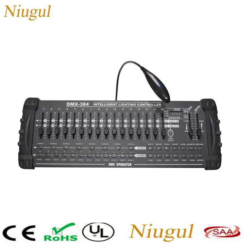 

DMX 384 Console Stage Lighting Control DJ Equipment/Disco 240 Console DMX512 Controller For LED Par Light Beam Moving Head Light