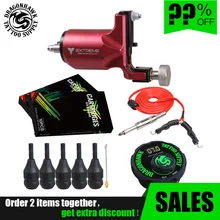 Набор для татуировки, роторная машина, блок питания для боди-артов, картридж, иглы, зажим, шнур, ручки, набор для татуировки, поставки