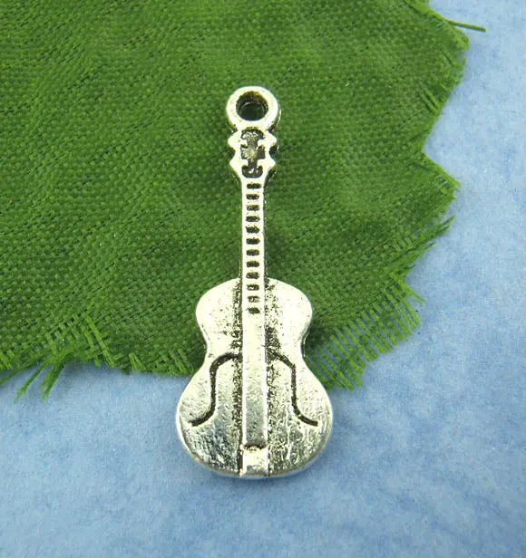 

Lovely 50PCs Antique Silver Violin Charms Pendants 10x26mm (B01310)