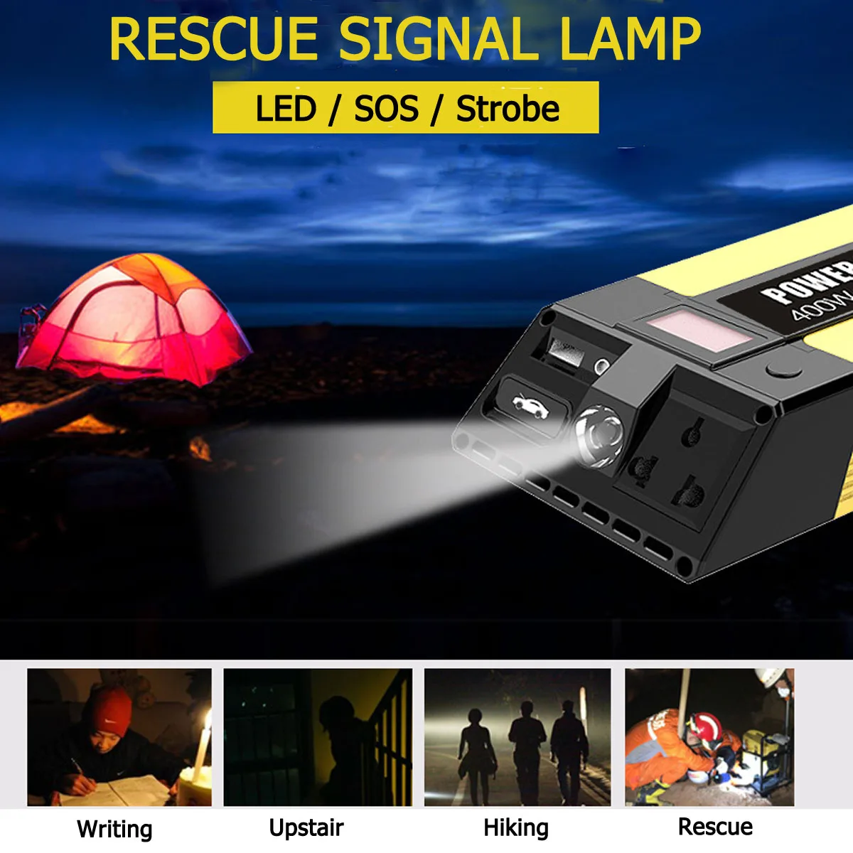 2 IN 1 Car Jump Starter Power Inverter Portable Charger Battery Power Bank 400W DC 12V To AC 220V USB Battery Booster Power Bank 2 IN 1 Car Jump Starter Power Inverter Portable Charger Battery Power Bank 400W DC 12V To AC 220V USB Battery Booster Power Bank
