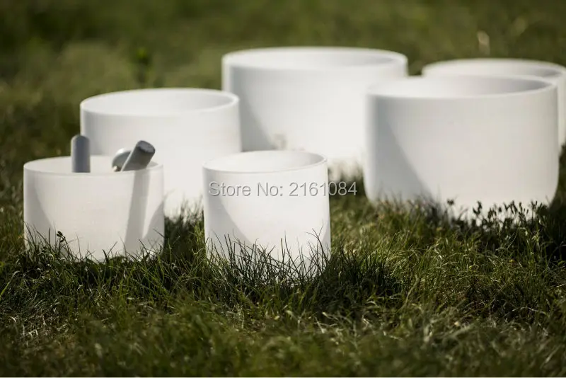 9&quot 11&quot and 13&quot 3pcs frosted quartz crystal singing bowls with musical note free suede o ring | Спорт и развлечения