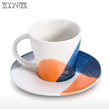 

Coffee Cup Set Ceramic Cup and Saucer Set with Saucer Set of Microwave Safe Coffee Or Espresso Cup Nespresso tea set
