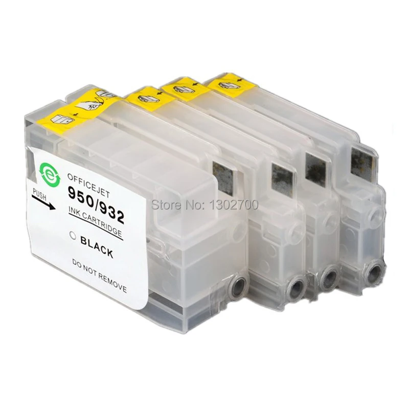 4 шт. 932XL 933XL 932 XL многоразового пустой картридж для HP Officejet 6100 6600 6700 7110 7612 7610 7510