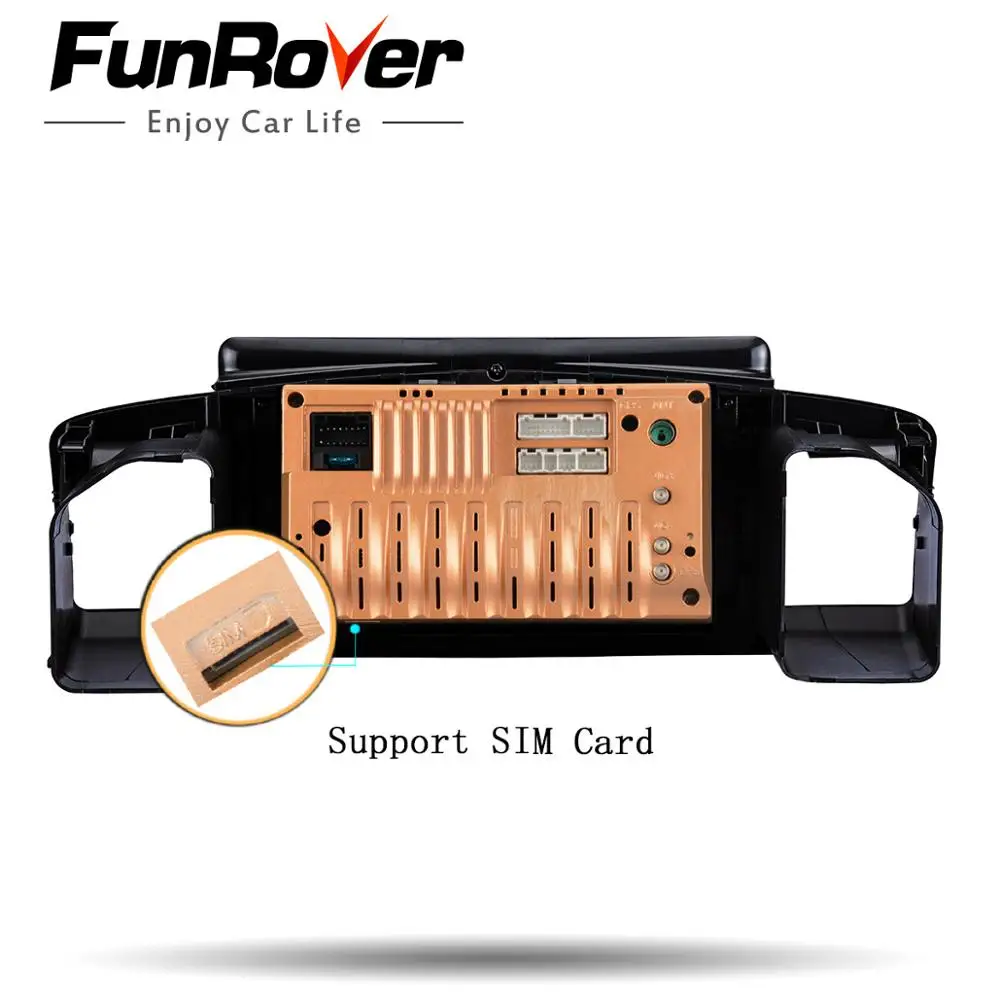 Best Funrover android 9.0 2 din car radio gps navigation car dvd multimedia player For TOYOTA Corolla E120 BYD F3 DSP split screen FM 5