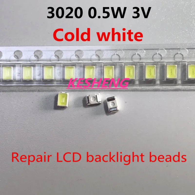 200 шт. светодиодная подсветка EVERLIGHT 0 5 Вт 3 в 3020 3021 3022 холодный белый ЖК экран с