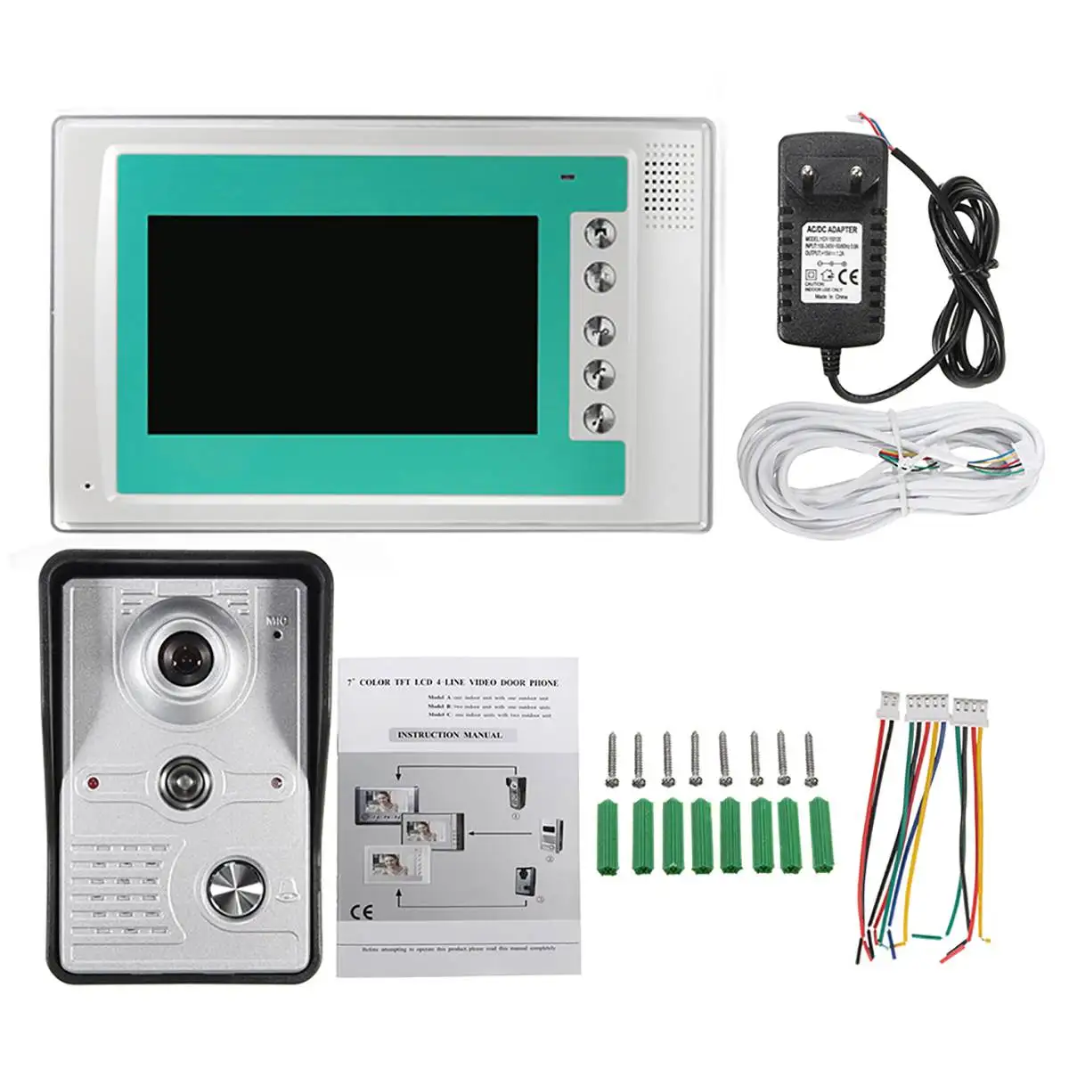 

NEW 7'' Wire Video Door Phone Doorbell Intercom Camera Monitor Security Night Vision Access Control