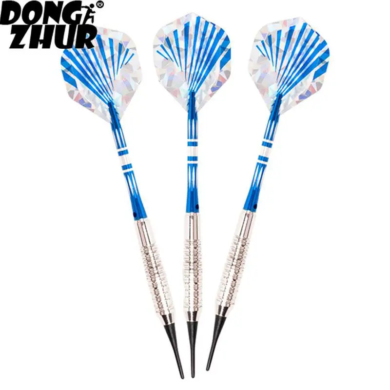 

New High Quality 16g/18g Professional Metal Pole Soft Darts Blue Aluminum Rod Anti-throw Copper Shaft Soft Tip Dart 3 Pcs/Set