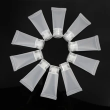 10 шт. ПВХ 15 мл пустые бутылки для многоразового использования портативные дорожные Трубки Squeeze крем для косметических контейнеров пластиковые бутылки для лосьонов