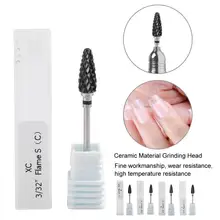 5 типов керамических цилиндрических шлифовальных сверл для ногтей, маникюр с полировкой, инструменты, аксессуары для ногтей