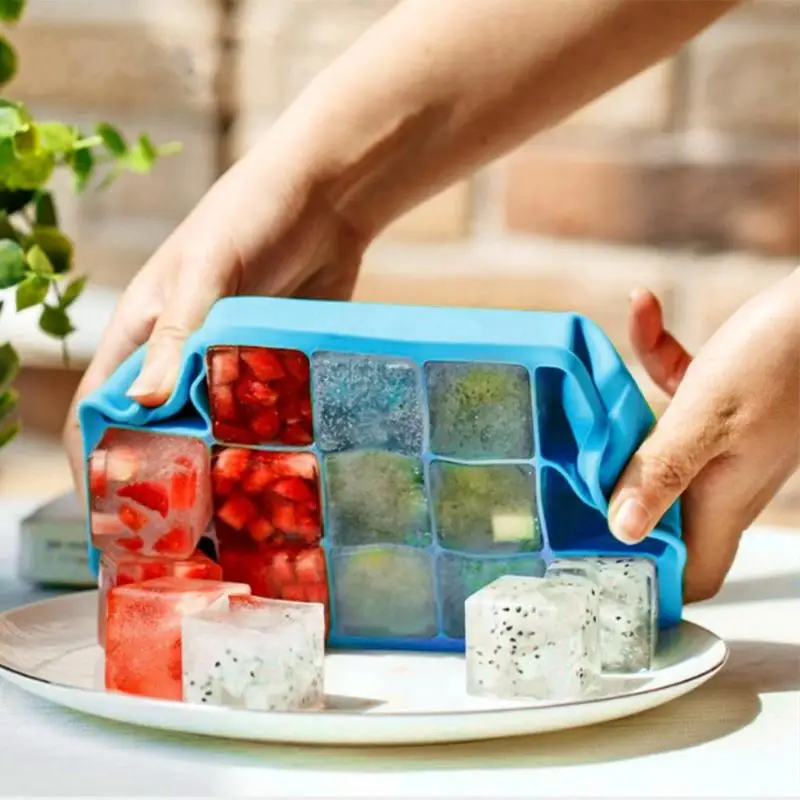 15 отверстий DIY квадратный силиконовый кубик льда плесень Фрукты шоколад лоток
