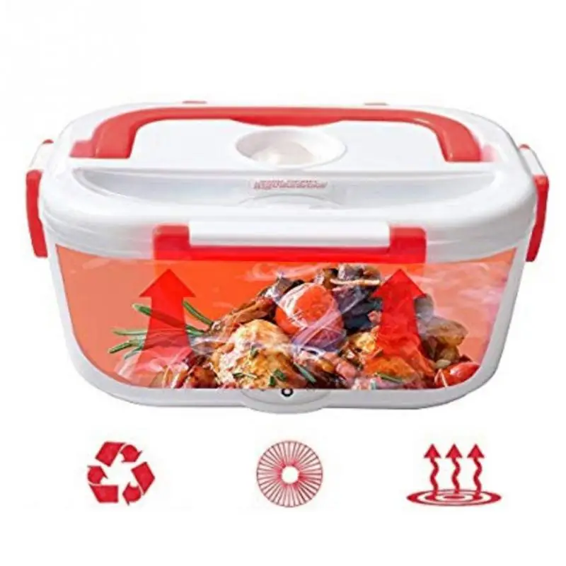 

Electric Food Heater Lunch Box Stainless Steel Inner Pot 220V/110V-50HZ Food Warmer Portable Lunch Box Heater Rice Travel#125