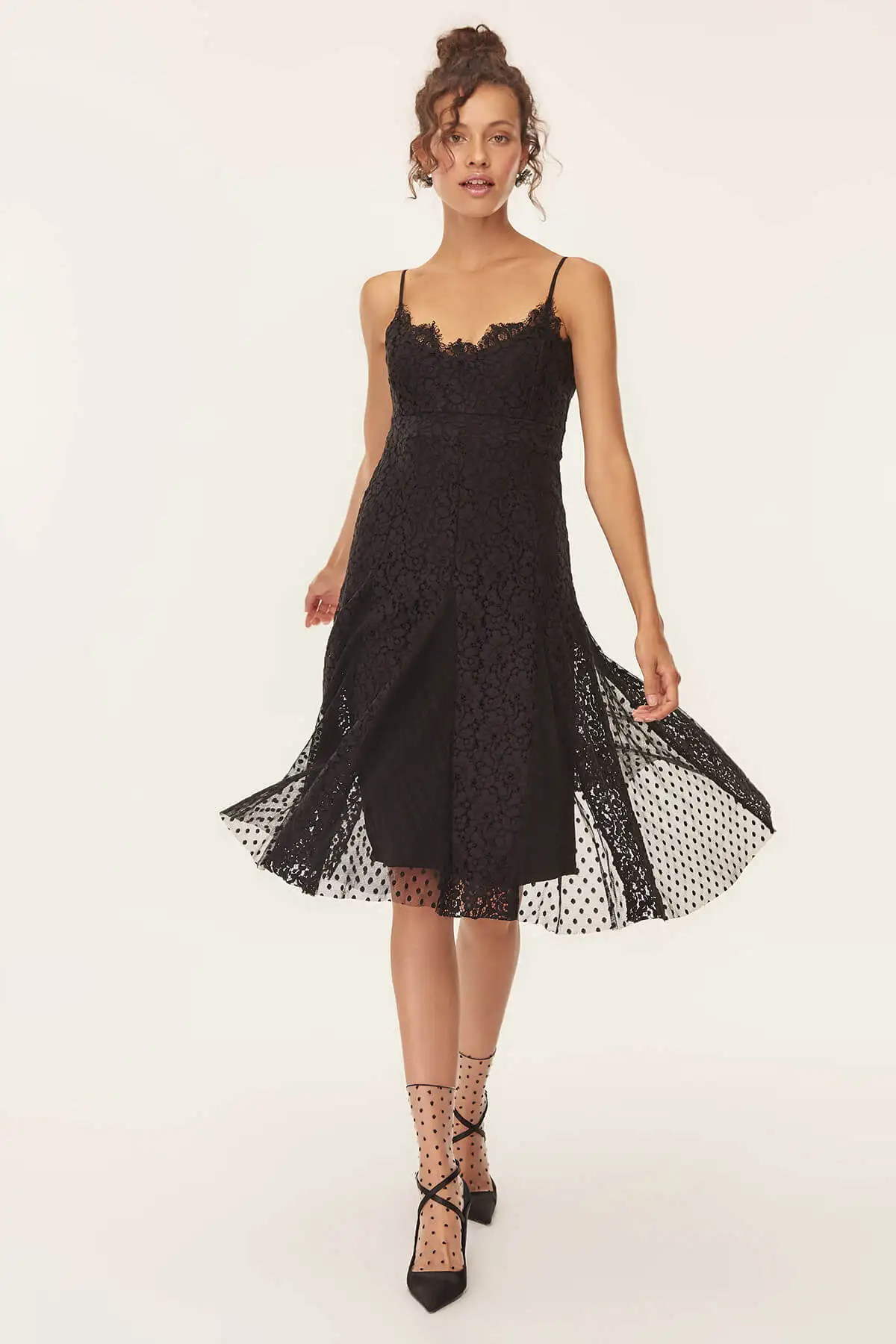 Черное Кружевное Платье Trendyol TPRSS18VB0017 | Женская одежда