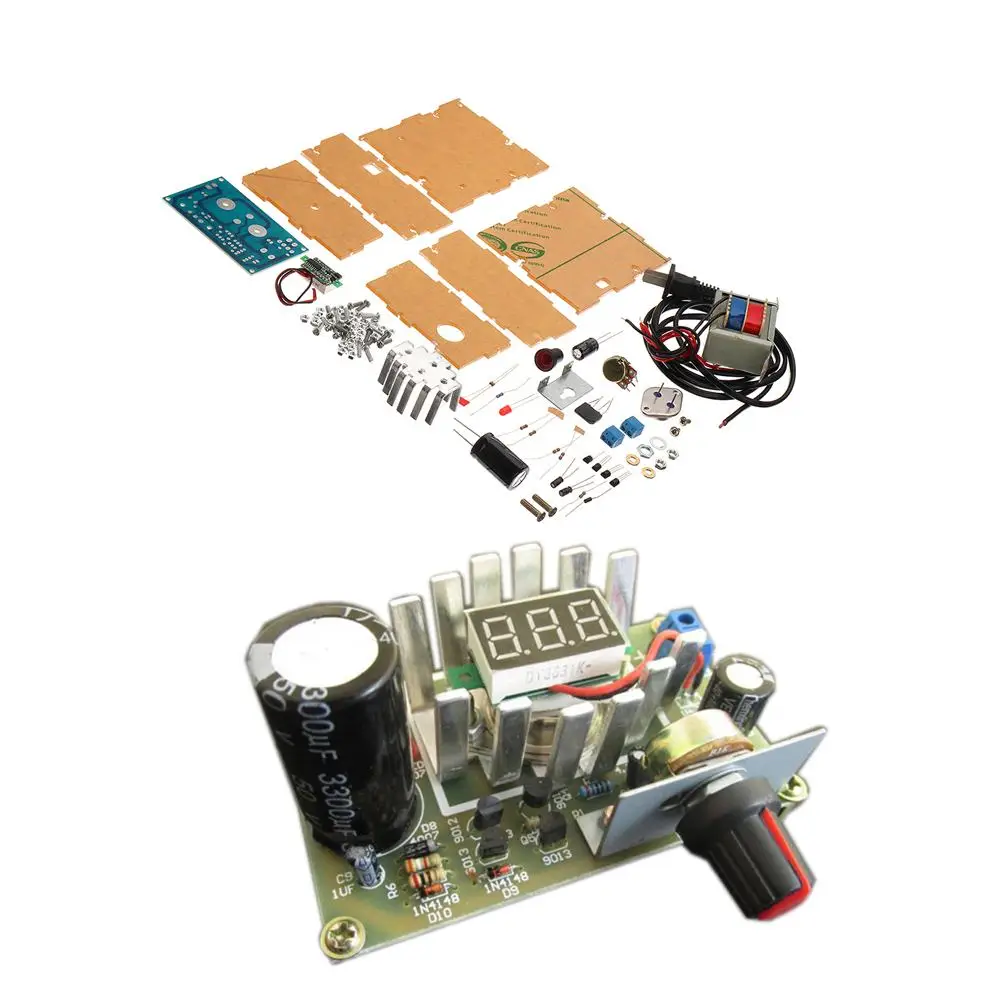 

DIY 3DD15 Adjustable Regulated Power Supply Module Kit Output Short Circuit Protection Series