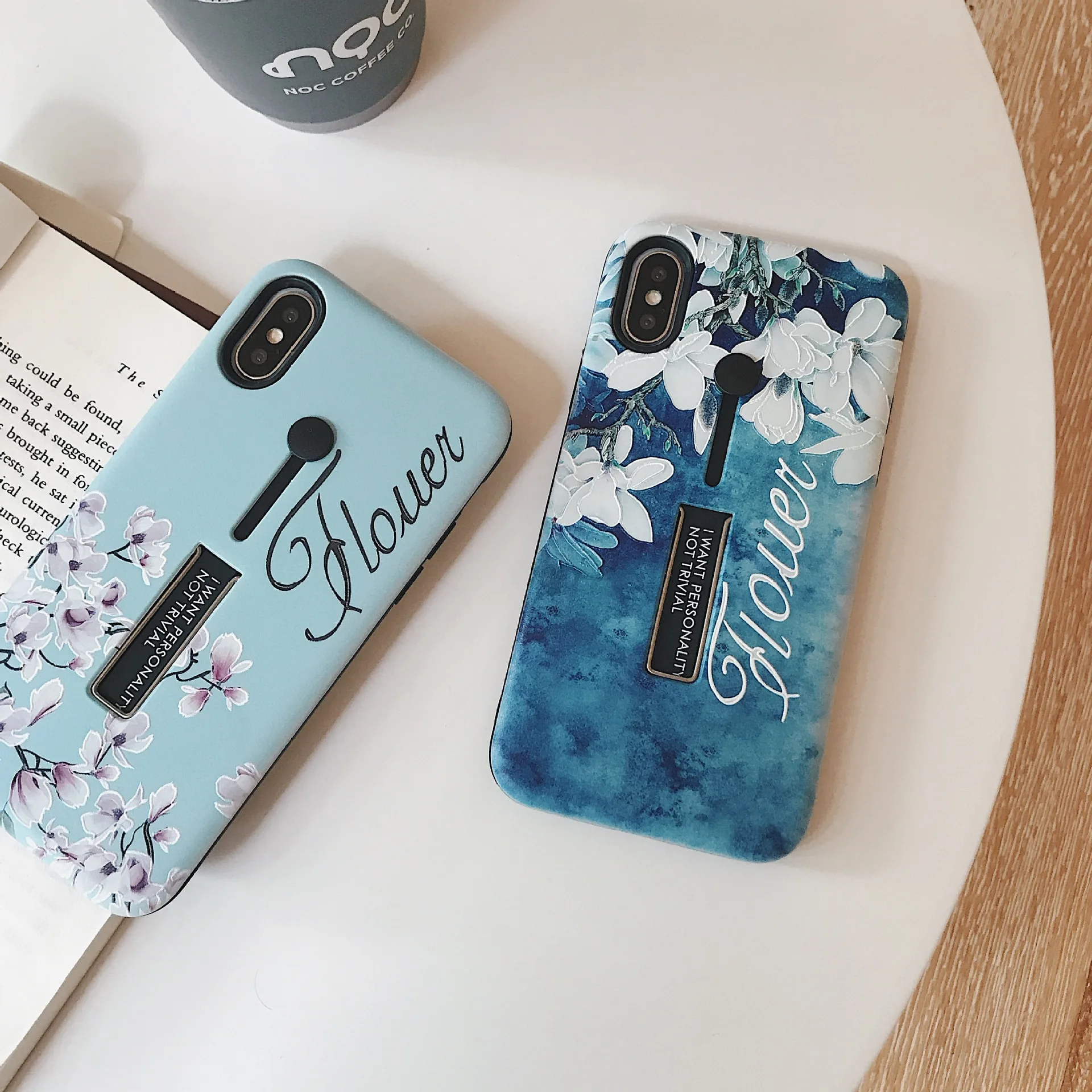 

Case for iPhone 7 8 Plus XS Max XR Magnolia flower Pattern Phone Case for iPhone 6 6s 6sp 7p Soft TPU Silicon Phone Cover Cases