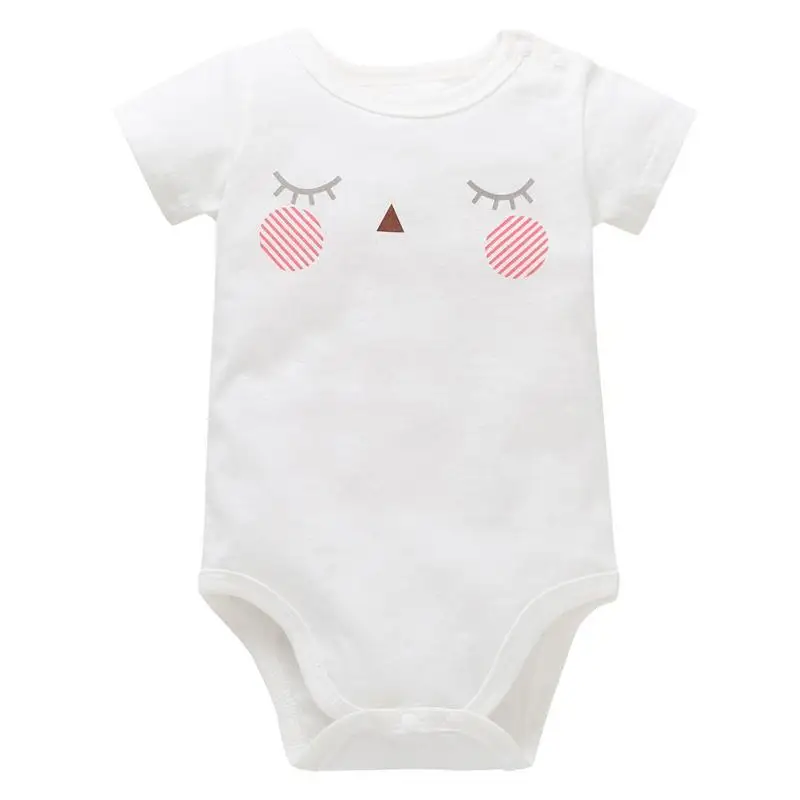 

Unisex Top Quality Baby Rompers Short Sleeve Cottom O-Neck 0-24M Novel Newborn Roupas de Baby Clothes