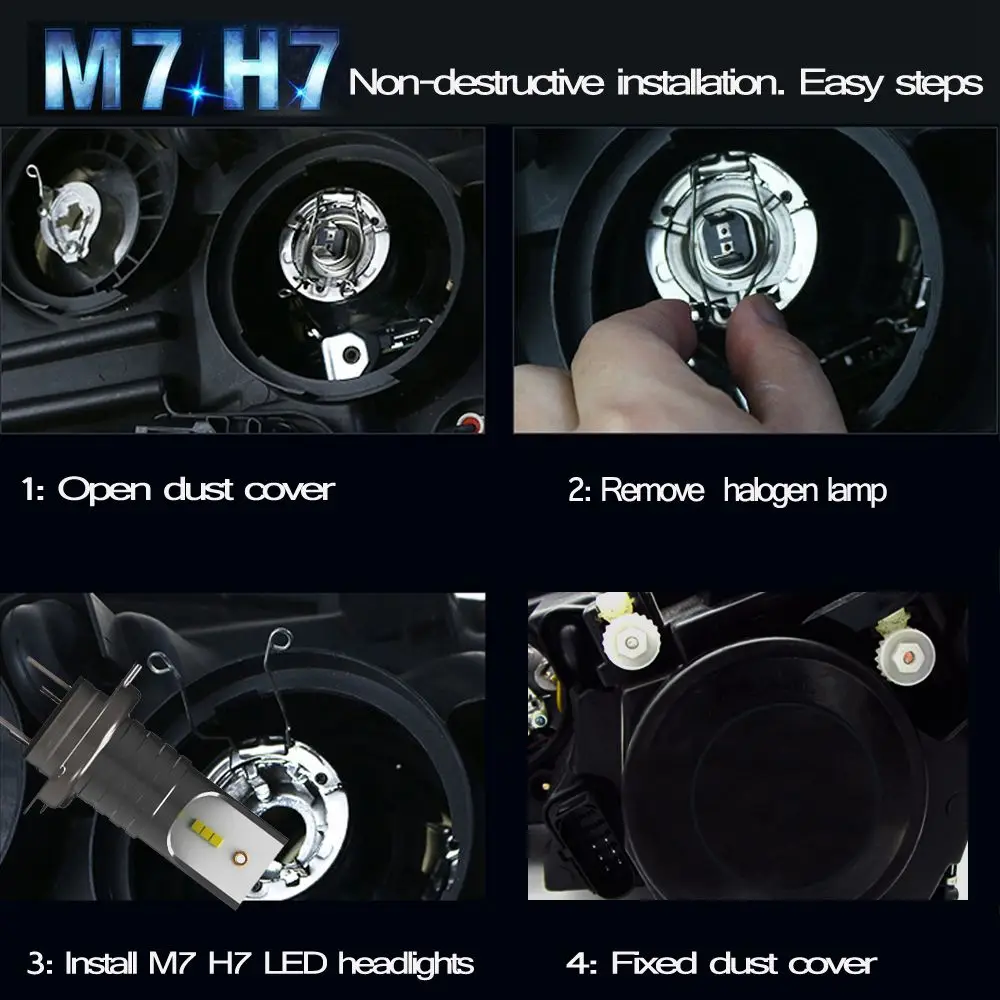M7 H7 110W 30000Lm светодиодный автомобильный фары конверсионные глобусы Canbus лампы луч 6000K Комплект