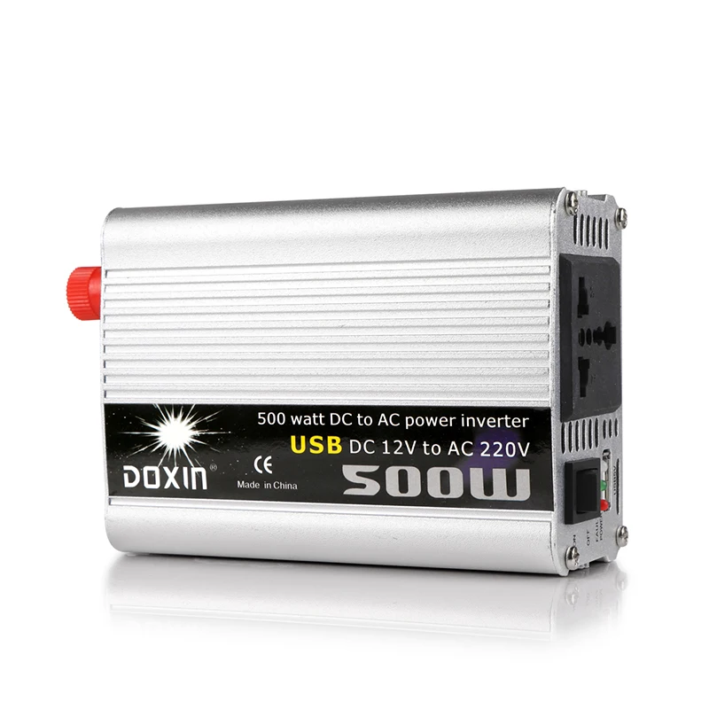 

500W Car Inverter 12V 220V 50Hz Auto Inverter 12 220 Cigarette Lighter Plug Power Converter Inverter Peak Power 1000W