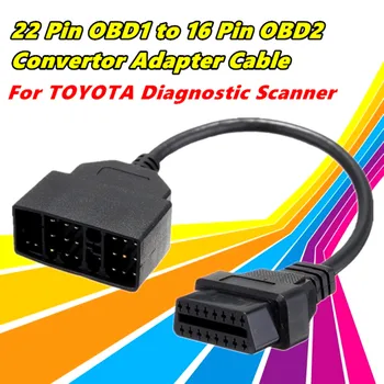 

22 Pin OBD1 to 16 Pin OBD2 Convertor Adapter Cable For Car Diagnostic Scanner