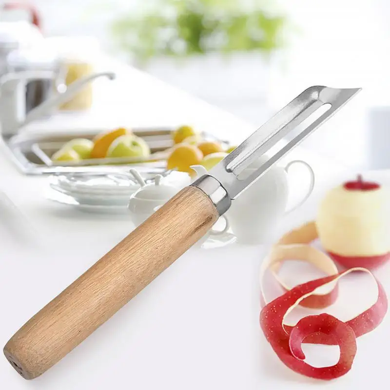 

1pc Peeler For Apple Tomato Pear Vegetable Potato Peeler Wooden Handle for Apple Potato Peeler Fruit Peeler