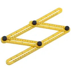 Мульти-угол Линейка Инструмент измеряет все углы формы угол-izer для Handymen строителей Craftsman повторяющийся интервал желтый