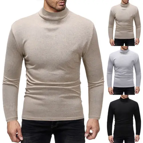 Autumn Winter Warm Turtleneck Sweater Men Fashion Solid Knitted Mens Sweaters 2018 Casual Male Double Collar Slim Fit Pullover Autumn Winter Warm Turtleneck Sweater Men Fashion Solid Knitted Mens Sweaters 2018 Casual Male Double Collar Slim Fit Pullover