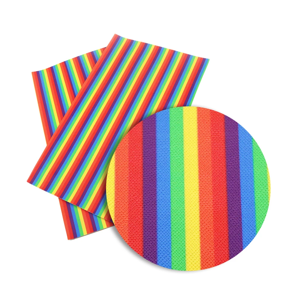 

david angie 20*34cm rainbow lemon faux artificial Synthetic Leather fabric 1piece,DIY Bowknot Bags Decoration Crafts,1Yc3754