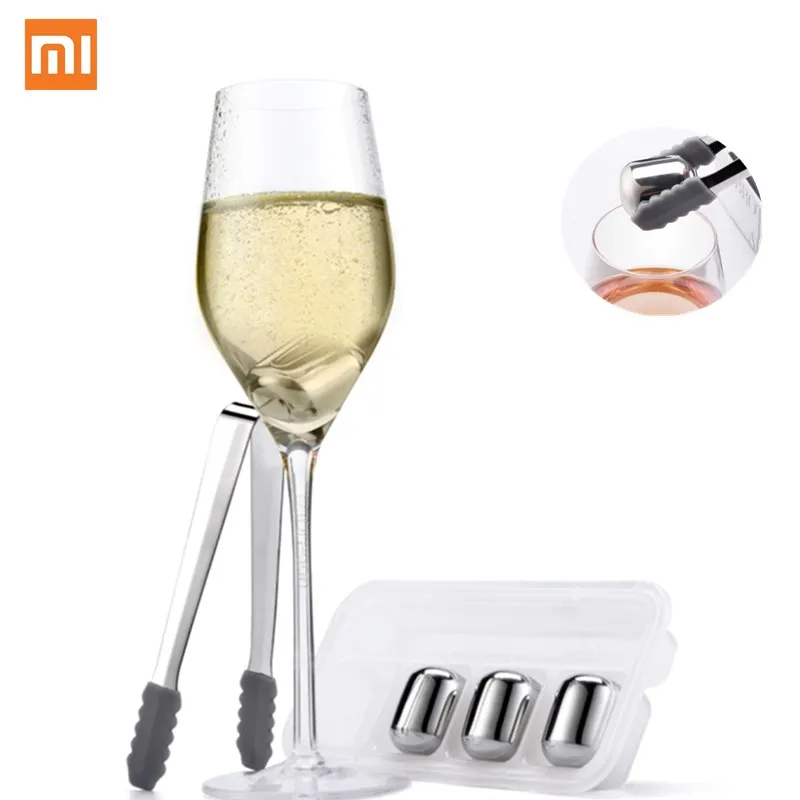 

Xiaomi Mijia Circle Joy Ice Cube 304 Stainless Steel Cooler Stone Washable Long-term use Ice maker for Wine Corks fruit juice
