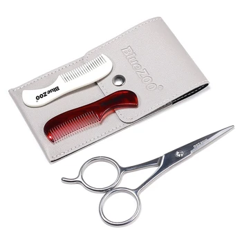 

Blue Zoo Beard Mustache Scissors And Comb Set Kit For Men Care -4Pieces Kit