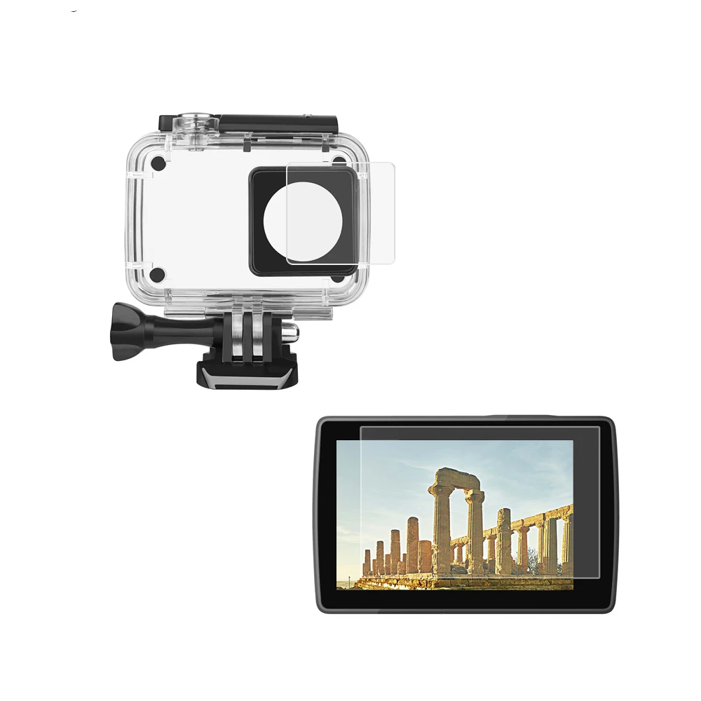 

FGHGF HD Protective Film Screen Protector For Xiaomi Yi Lite Yi 4K 4K+ Sports Cam Kits for Yi 4 k Action Camera Accessories Set