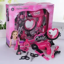 1 * красота Косметика ролевые игрушки набор для девочек игрушки на туалетный столик косметический чехол для переноски ролевые фен макияж