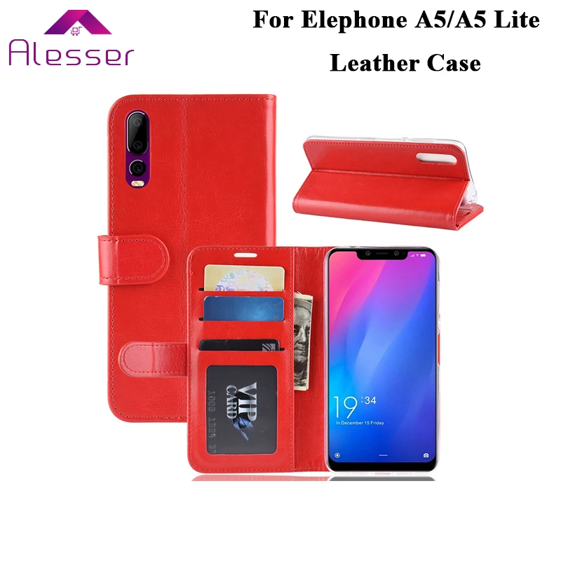 Alesser для Elephone A5 Lite кожаный чехол откидная крышка с наклейкой защитный телефон