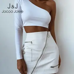 Jocoo Jolee женская кожаная юбка с высокой талией корейский стиль летняя юбка-трапеция Vogue стимпанк короткая юбка 2019 high Street
