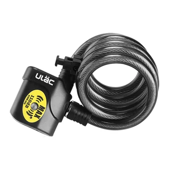 

HOT-Ulac Bike Lock Bicycle Electronic Alarm Lock Cycling 110Db Loud Cable Mtb Bicycle Anti-Theft Locks Road Bike Safe Wire Loc