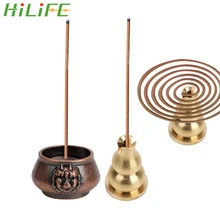 Зажигательные горелки палочка держатель классический узор медный для благовоний горелка база вставка домашний декор гаджеты