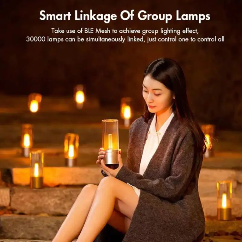 

Xiaomi Yeelight Candela Smart Candle Light App Control Bluetooth Atmosphere Stepless Brightness Adjustment Candell Night Light