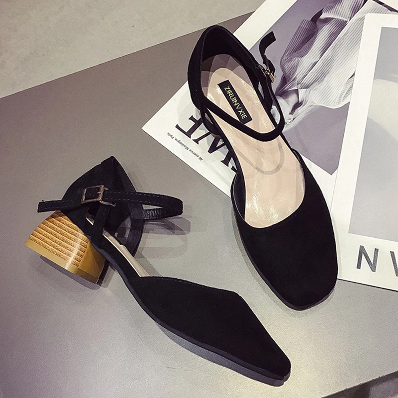 

New Summer Gladiator Sandals Woman Shoes Women Square heel Sandals Beach Slippers Slides sandale femme Party Wedding Shoes