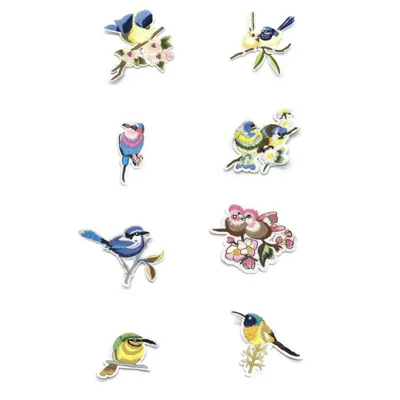 

Bird Patch Embroidery Patch Sewing Embroidery Cloth Clothing Bag Accessories DIY Adhesive Iron Sticker Practical 2019 New