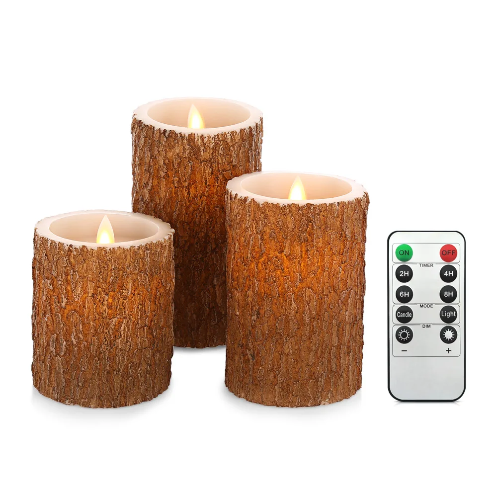 

ON SALE 3PCS Wegarden Flameless Candle LED Lamp Wireless Remote Control Night Light Flameless Flickering Candle Lamp