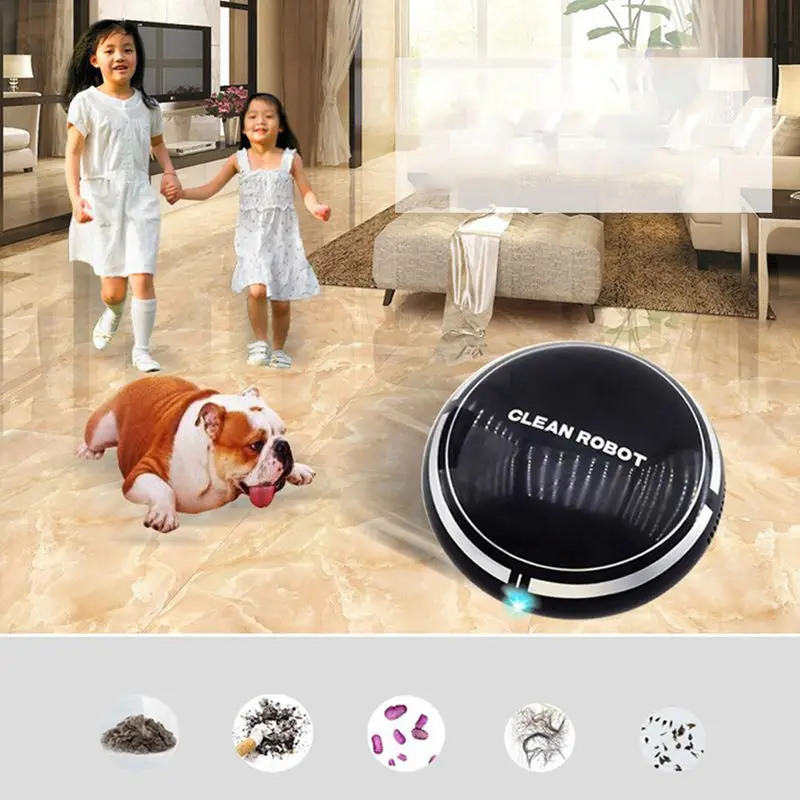 

2 In 1 Rechargeable Floor Sweeping Robot Dust Catcher Intelligent Auto-Induction Floor Sweeping Robot Vacuum Cleaner for gift