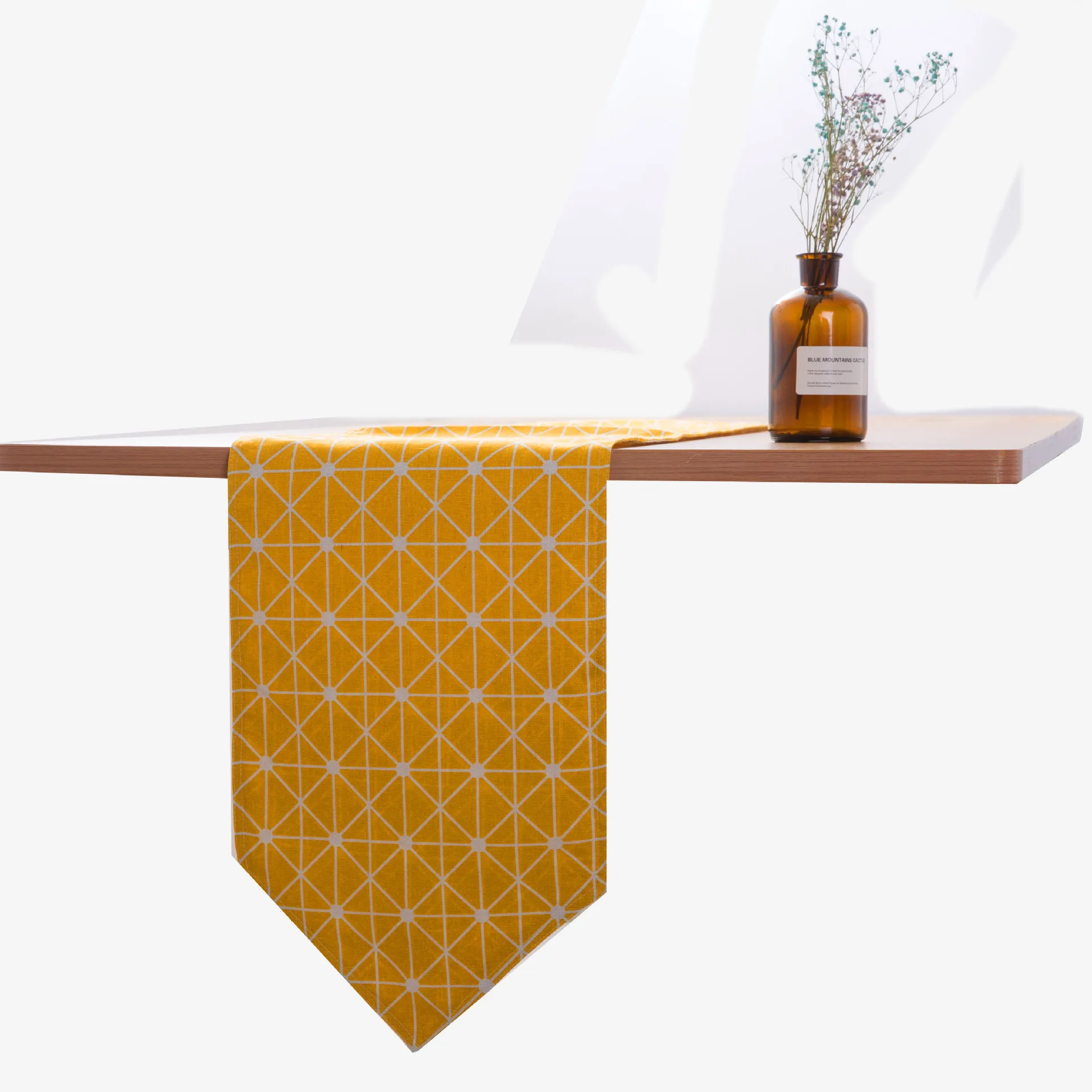 

100% Linen Chemin De Table Runners Modern Flag Tea Mat Art Television Cabinet Strip Cover A Piece Of Cloth Weding Decoration