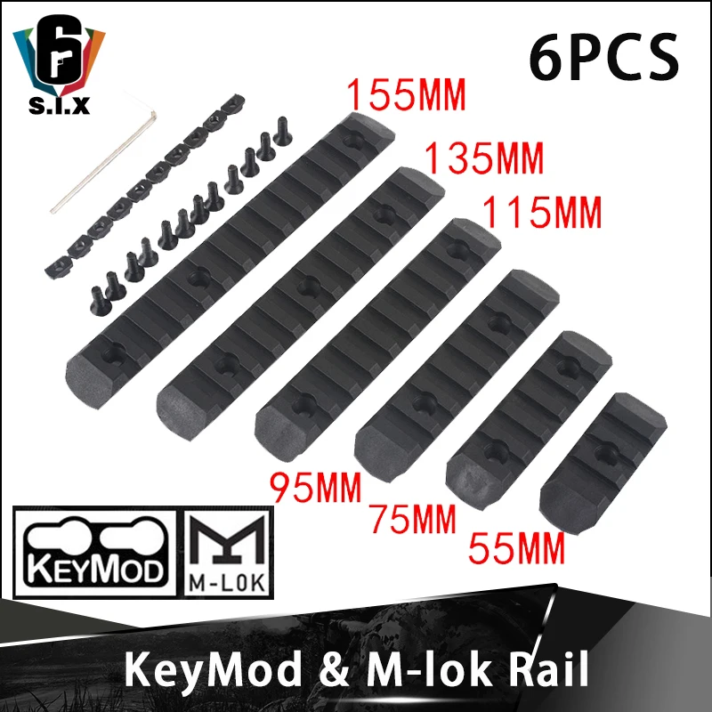 

Tactical Keymod Rail And M-LOK Polymer Rail Set Picatinny Rail Cover Weaver Rail Mount Adapter