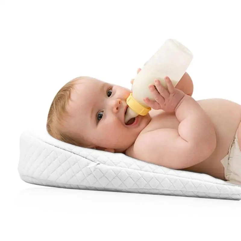 

Washable Newborn Baby Sleep Pillow Anti Baby Spit Milk Crib Cot Sleep Positioning Wedge Pillow Memory Foam Infant Nursing Pillow
