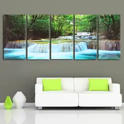 30x60 см шт. 5 шт. Холст Картина лес водопад стены книги по искусству картина домашний декор живопись